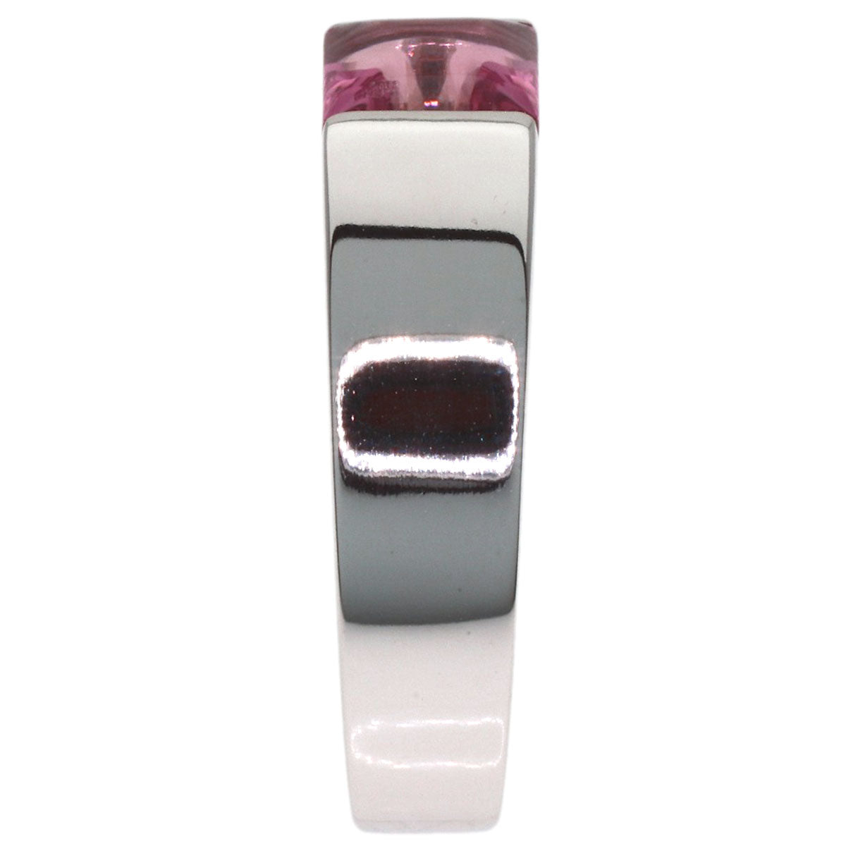 CARTIER Tank Pink Tourmaline #50 Ring K18 White Gold Ladies [Used]