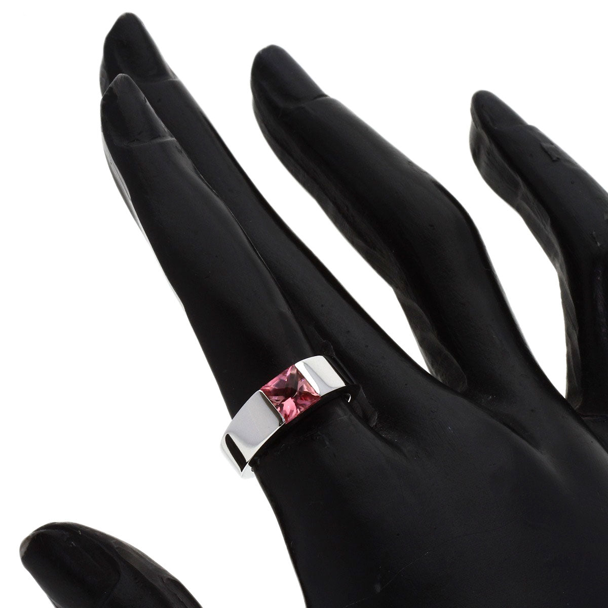 CARTIER Tank Pink Tourmaline #50 Ring K18 White Gold Ladies [Used]