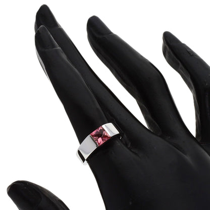 CARTIER Tank Pink Tourmaline #50 Ring K18 White Gold Ladies [Used]