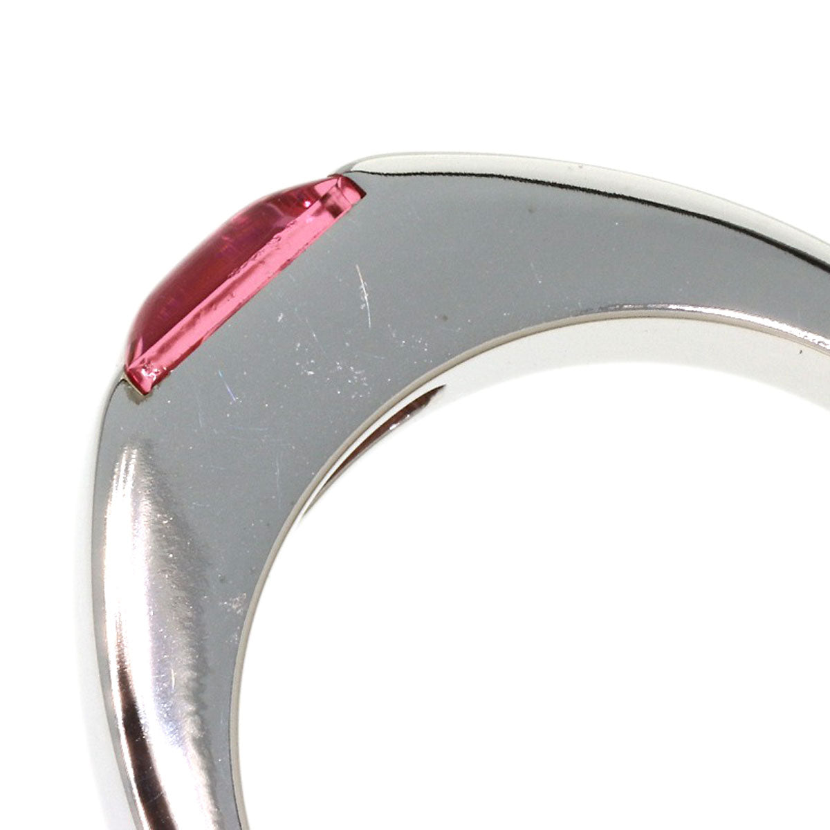 CARTIER Tank Pink Tourmaline #50 Ring K18 White Gold Ladies [Used]