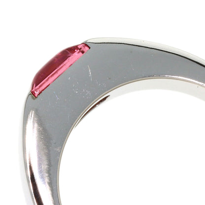 CARTIER Tank Pink Tourmaline #50 Ring K18 White Gold Ladies [Used]