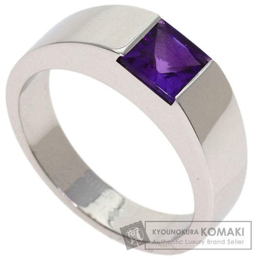 CARTIER Tank ring Amethyst #57 Ring K18 White Gold Ladies [Used]