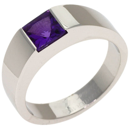 CARTIER Tank ring Amethyst #57 Ring K18 White Gold Ladies [Used]