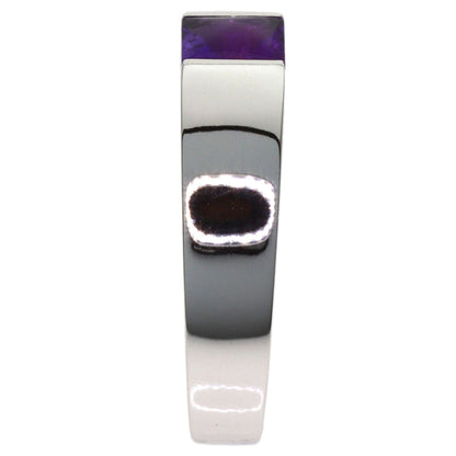 CARTIER Tank ring Amethyst #57 Ring K18 White Gold Ladies [Used]