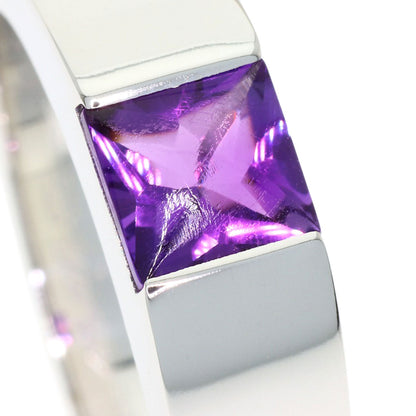 CARTIER Tank ring Amethyst #57 Ring K18 White Gold Ladies [Used]
