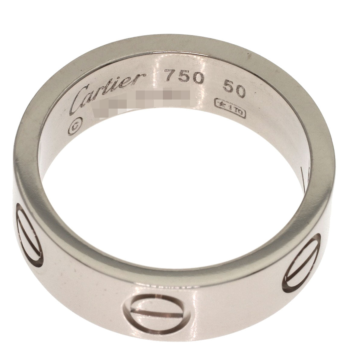 CARTIER love ring #50 Ring K18 White Gold Ladies [Used]