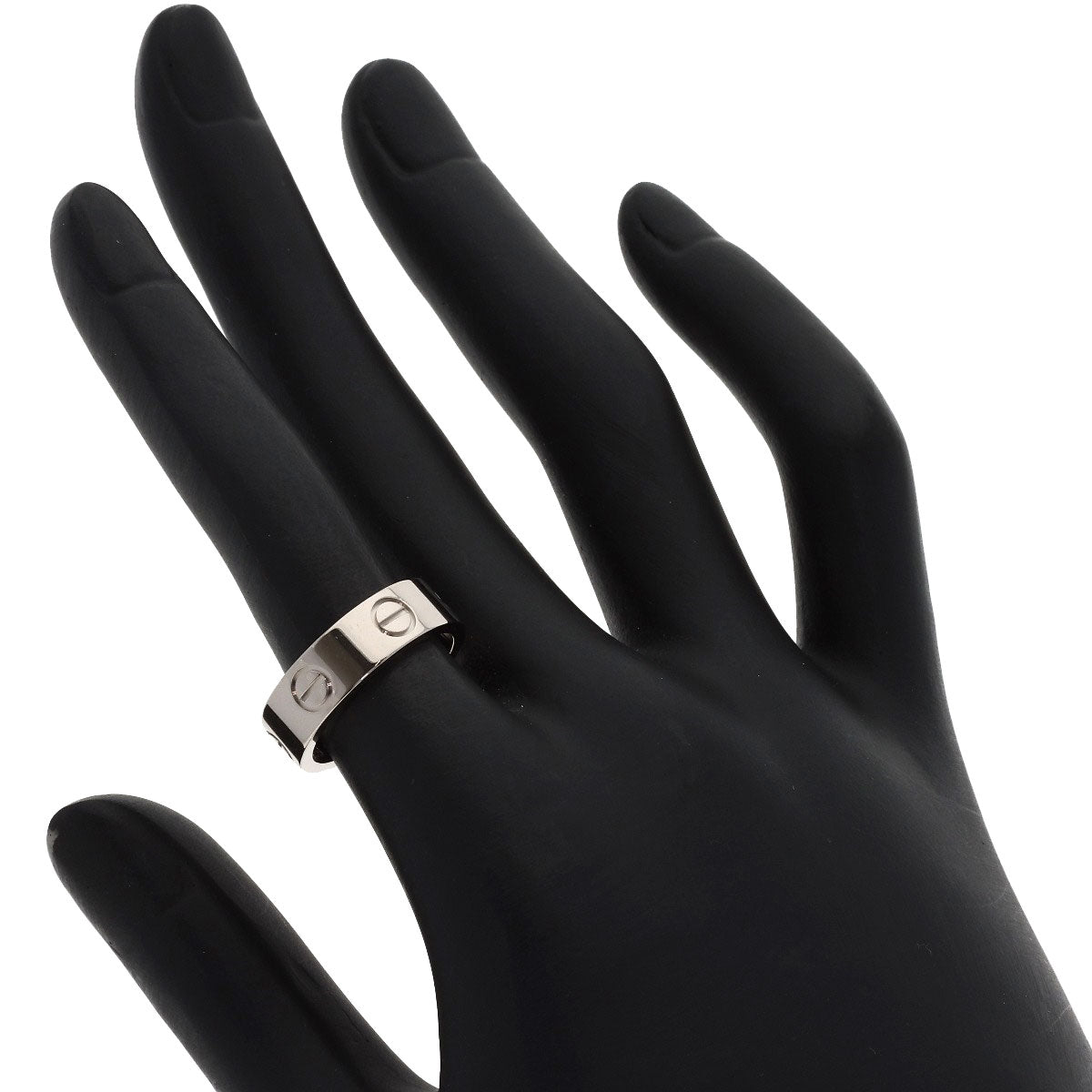 CARTIER love ring #50 Ring K18 White Gold Ladies [Used]