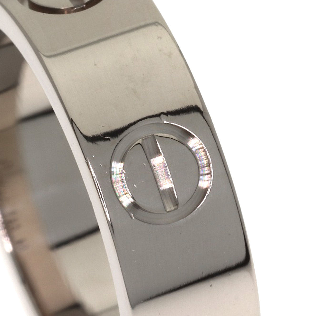 CARTIER love ring #50 Ring K18 White Gold Ladies [Used]