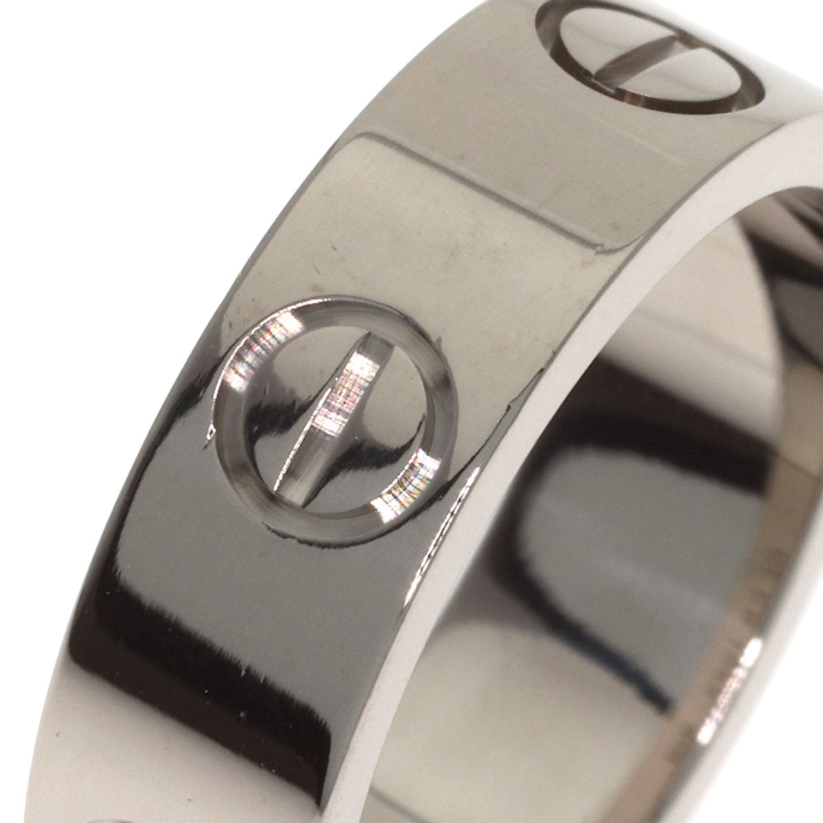 CARTIER love ring #50 Ring K18 White Gold Ladies [Used]