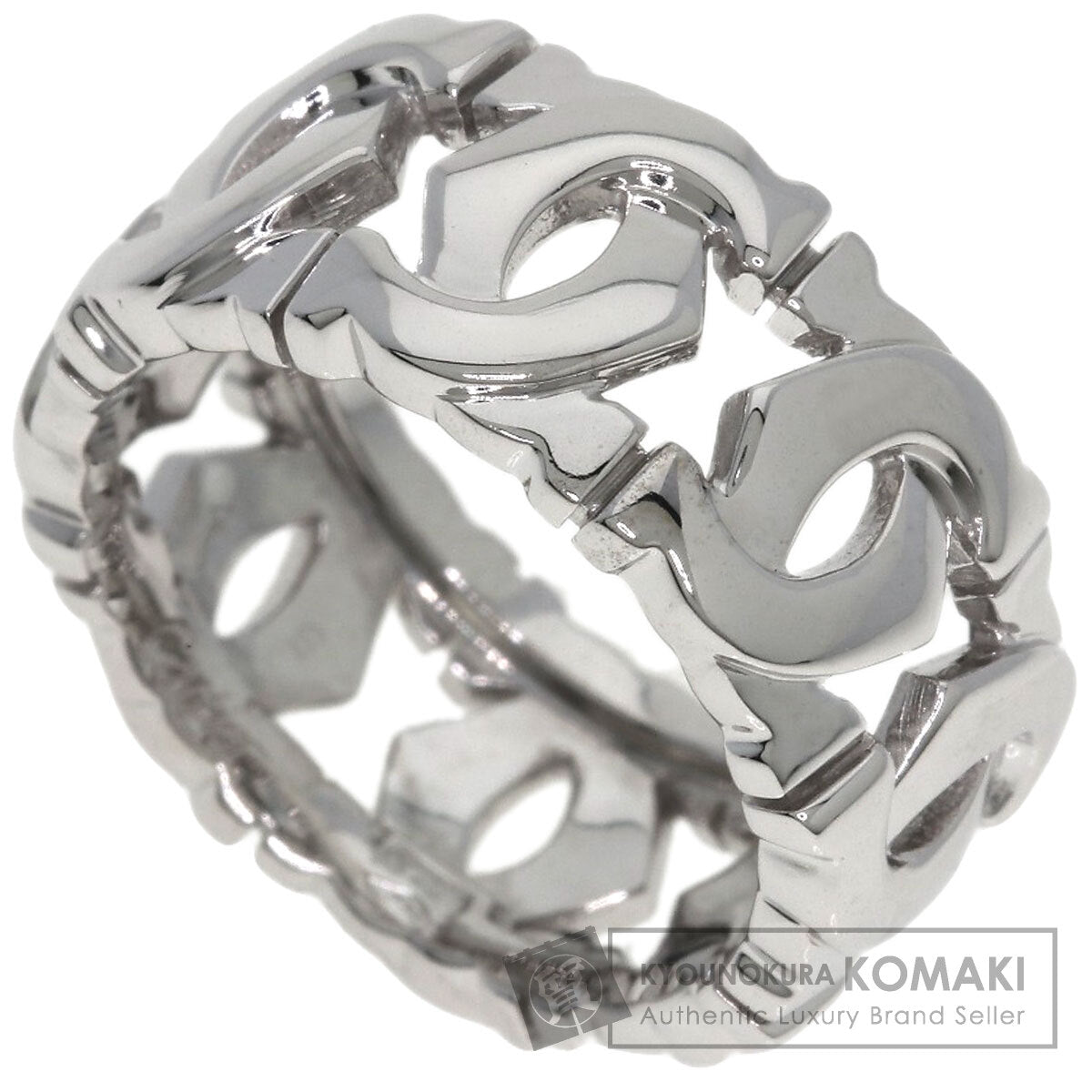 CARTIER Entrelaces Ring #46 Ring K18 White Gold Ladies [Used]