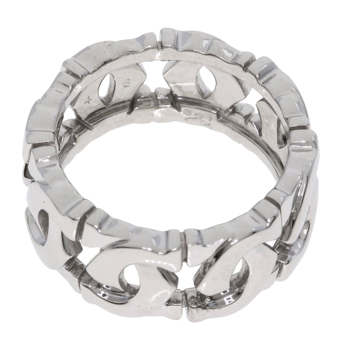 CARTIER Entrelaces Ring #46 Ring K18 White Gold Ladies [Used]