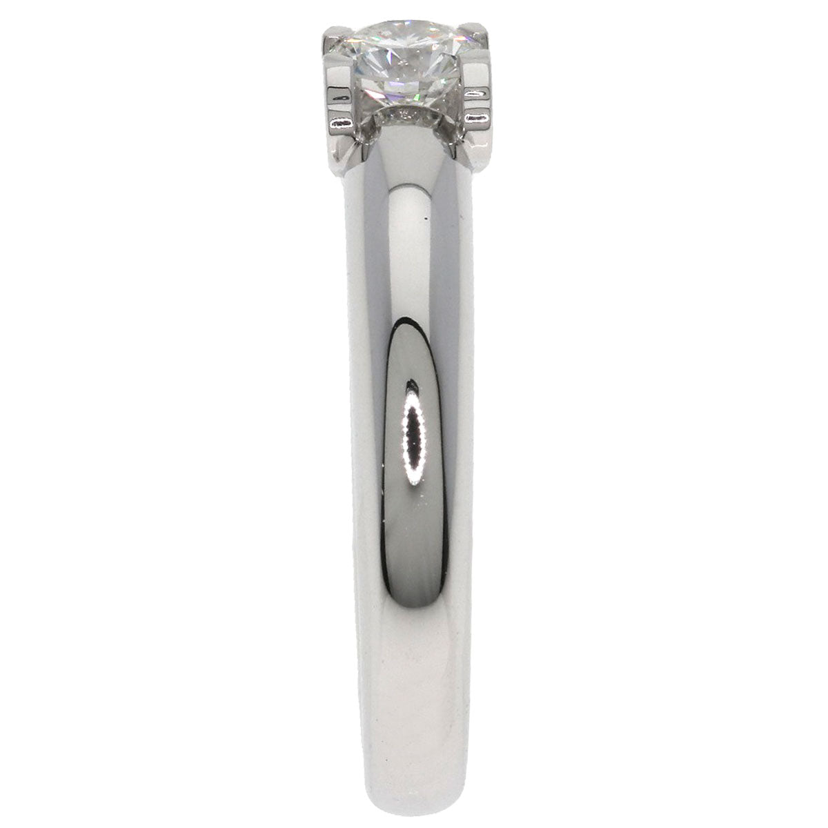 CARTIER C de Cartier Solitaire Diamond #47 Ring K18 White Gold Ladies [Used]