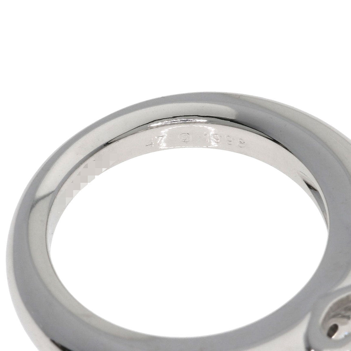 CARTIER C de Cartier Solitaire Diamond #47 Ring K18 White Gold Ladies [Used]