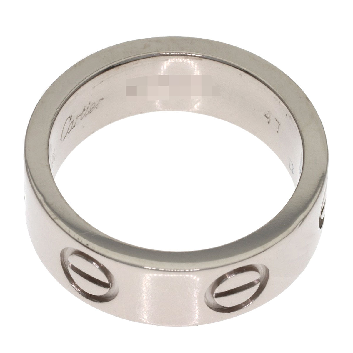 CARTIER love ring #47 Ring K18 White Gold Ladies [Used]