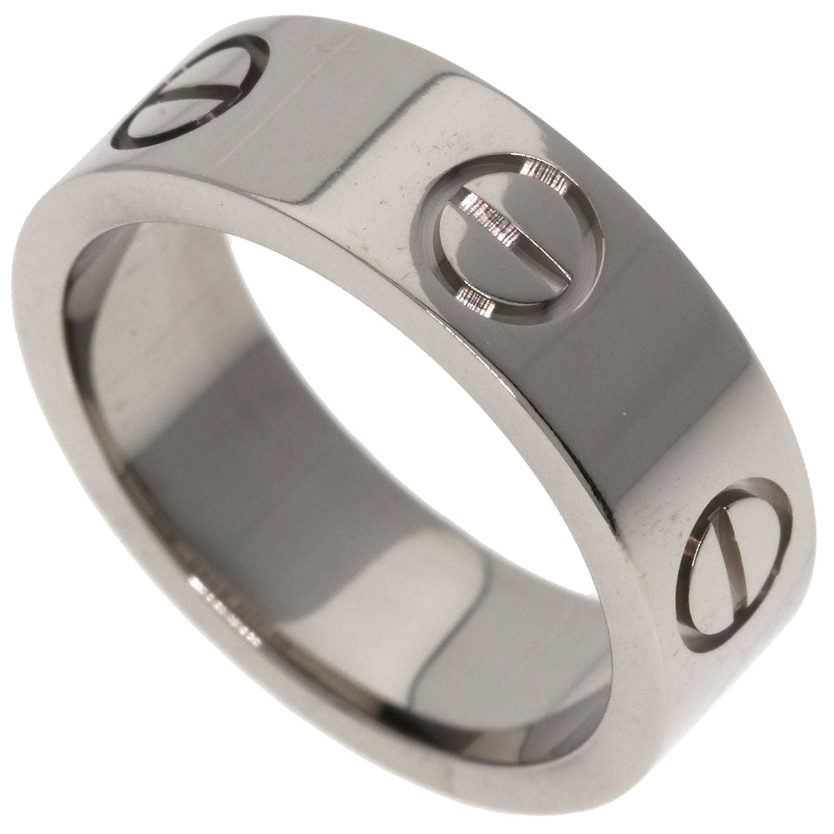 CARTIER love ring #47 Ring K18 White Gold Ladies [Used]