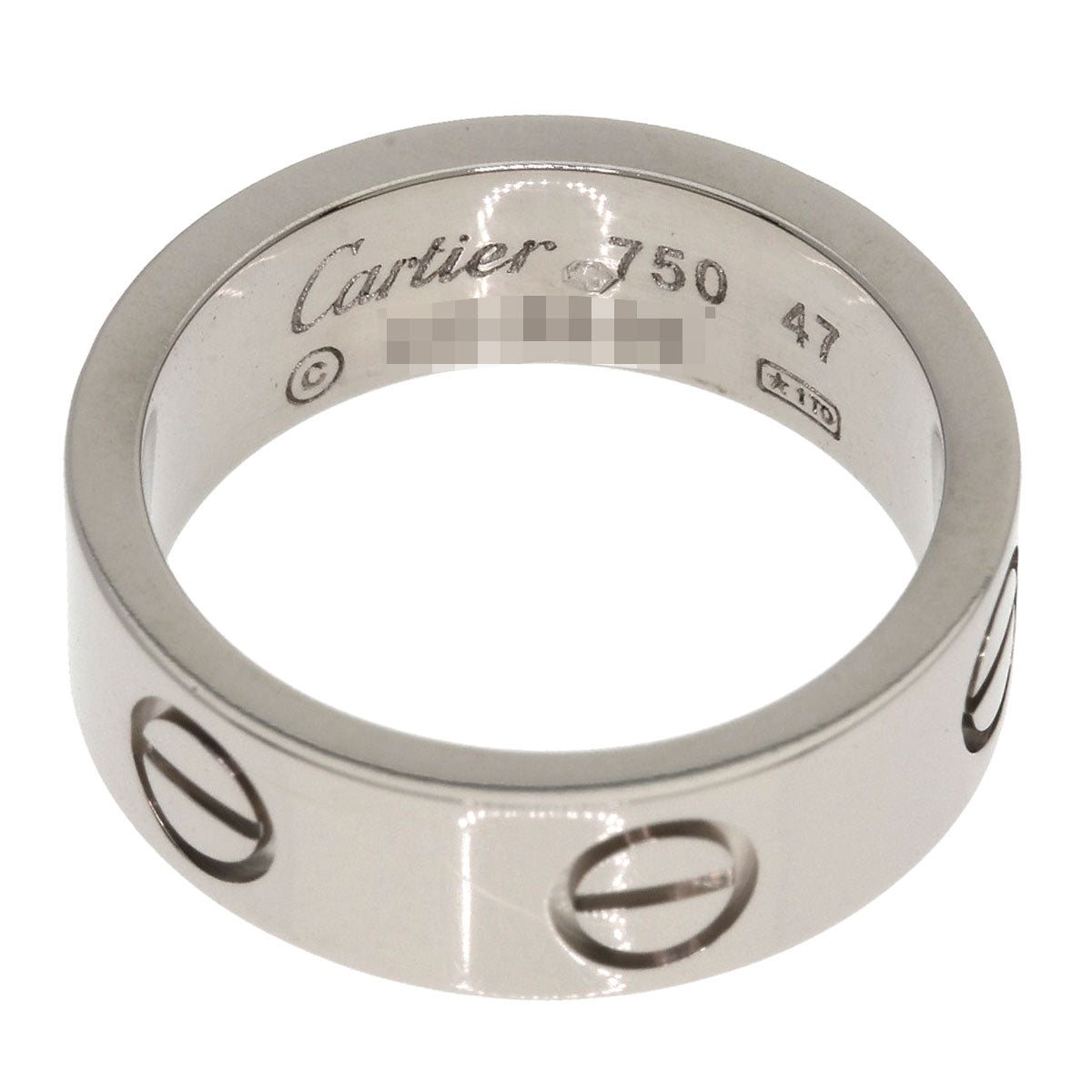 CARTIER love ring #47 Ring K18 White Gold Ladies [Used]