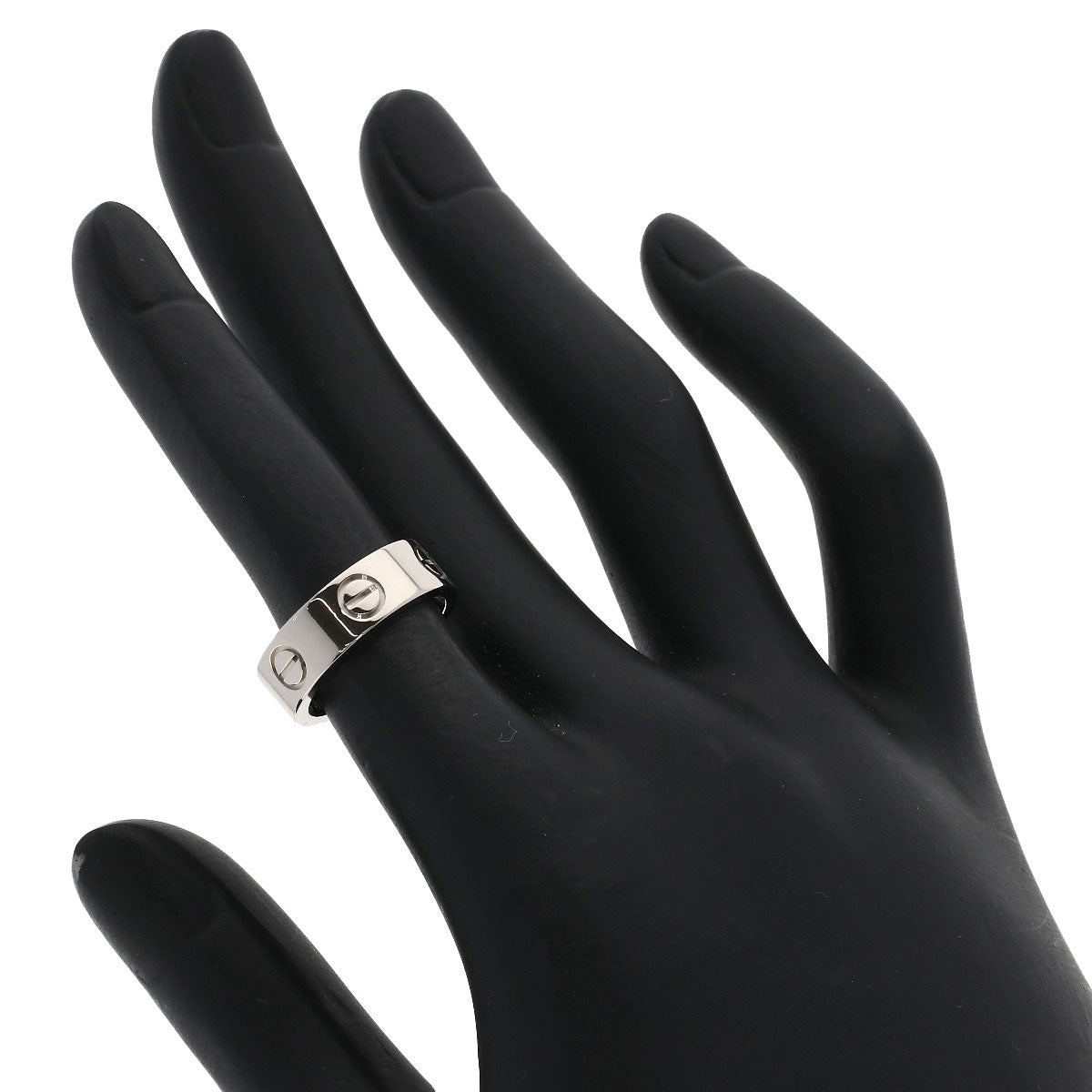 CARTIER love ring #47 Ring K18 White Gold Ladies [Used]