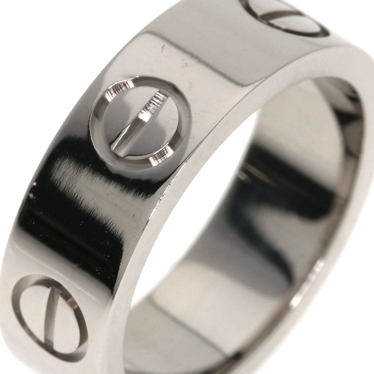 CARTIER love ring #47 Ring K18 White Gold Ladies [Used]