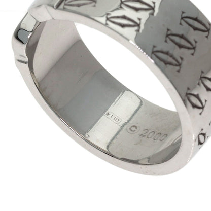 CARTIER 2C Ring, 2000 Christmas Limited Edition, #55 Ring K18 White Gold Ladies [Used]