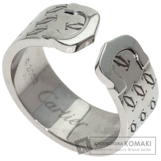 CARTIER 2C Ring, 2000 Christmas Limited Edition, #55 Ring K18 White Gold Ladies [Used]