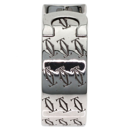 CARTIER 2C Ring, 2000 Christmas Limited Edition, #55 Ring K18 White Gold Ladies [Used]