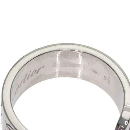 CARTIER 2C Ring, 2000 Christmas Limited Edition, #55 Ring K18 White Gold Ladies [Used]