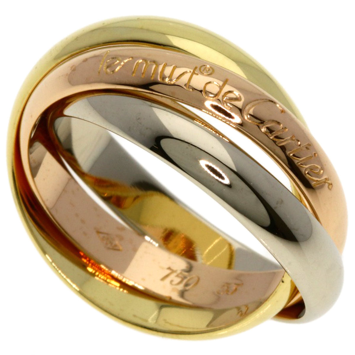 CARTIER Trinity #53 Ring K18 Yellow Gold K18 White GoldLadies [Used]