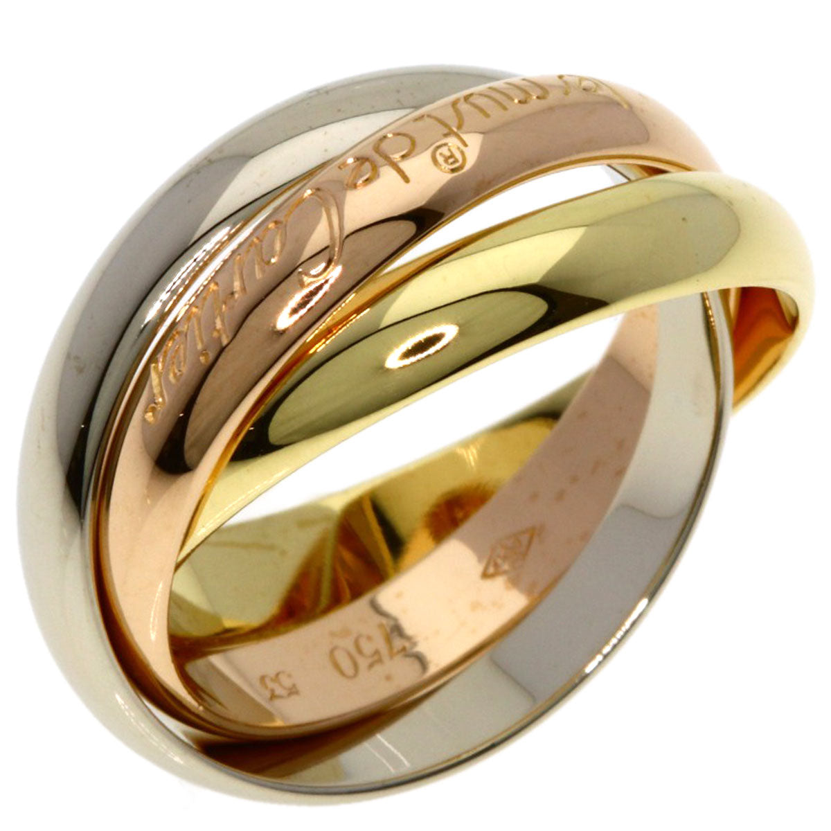 CARTIER Trinity #53 Ring K18 Yellow Gold K18 White GoldLadies [Used]