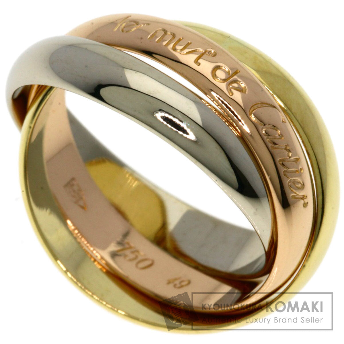 CARTIER Trinity #49 Ring K18 Yellow Gold K18 White GoldLadies [Used]