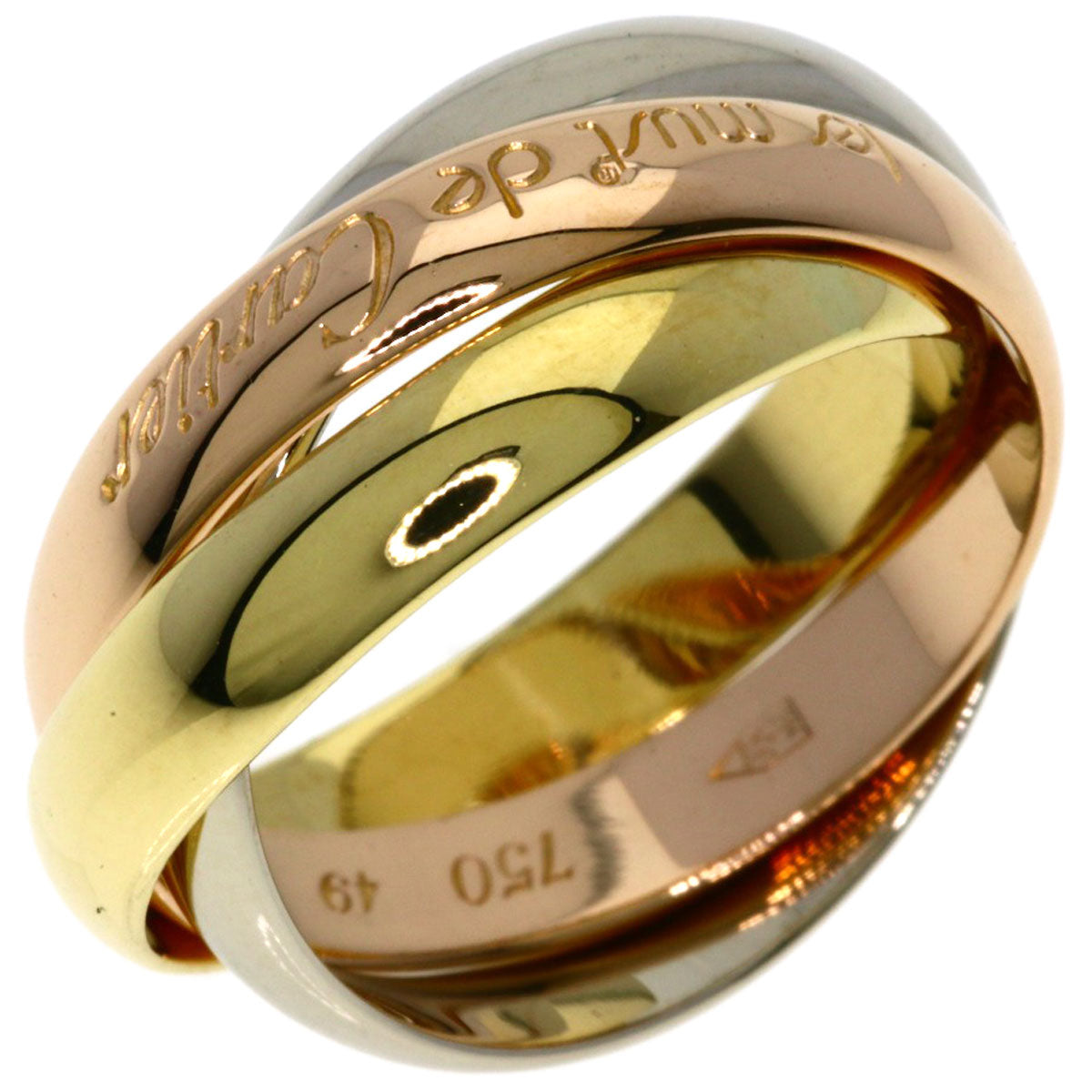 CARTIER Trinity #49 Ring K18 Yellow Gold K18 White GoldLadies [Used]