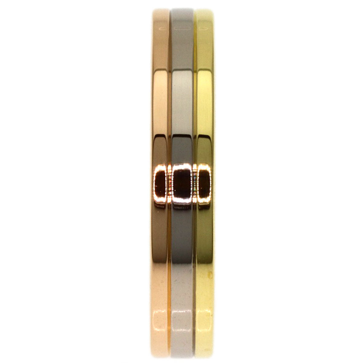 CARTIER Three colors # 48 Ring K18 Yellow Gold K18 White GoldLadies [Used]