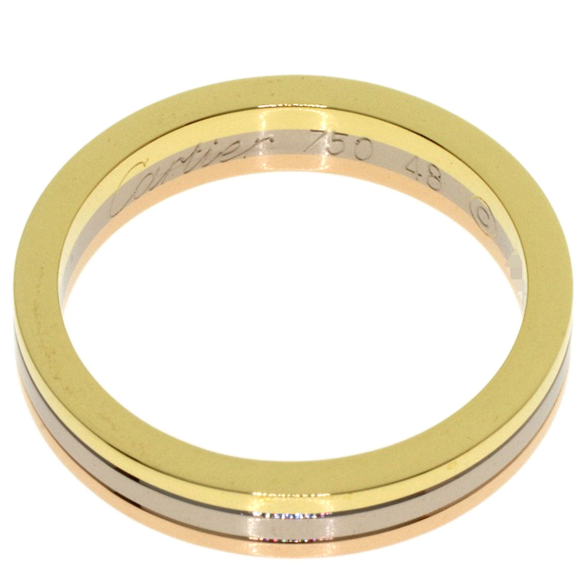 CARTIER Three colors # 48 Ring K18 Yellow Gold K18 White GoldLadies [Used]