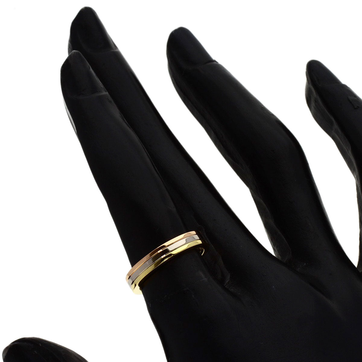 CARTIER Three colors # 48 Ring K18 Yellow Gold K18 White GoldLadies [Used]