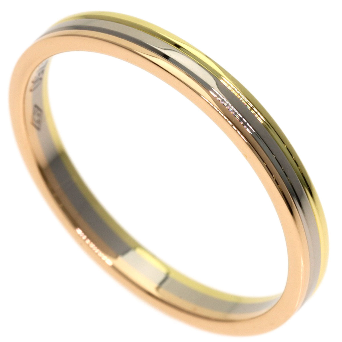 CARTIER Three Color #57 Ring K18 Yellow Gold 18K Pink GoldLadies [Used]