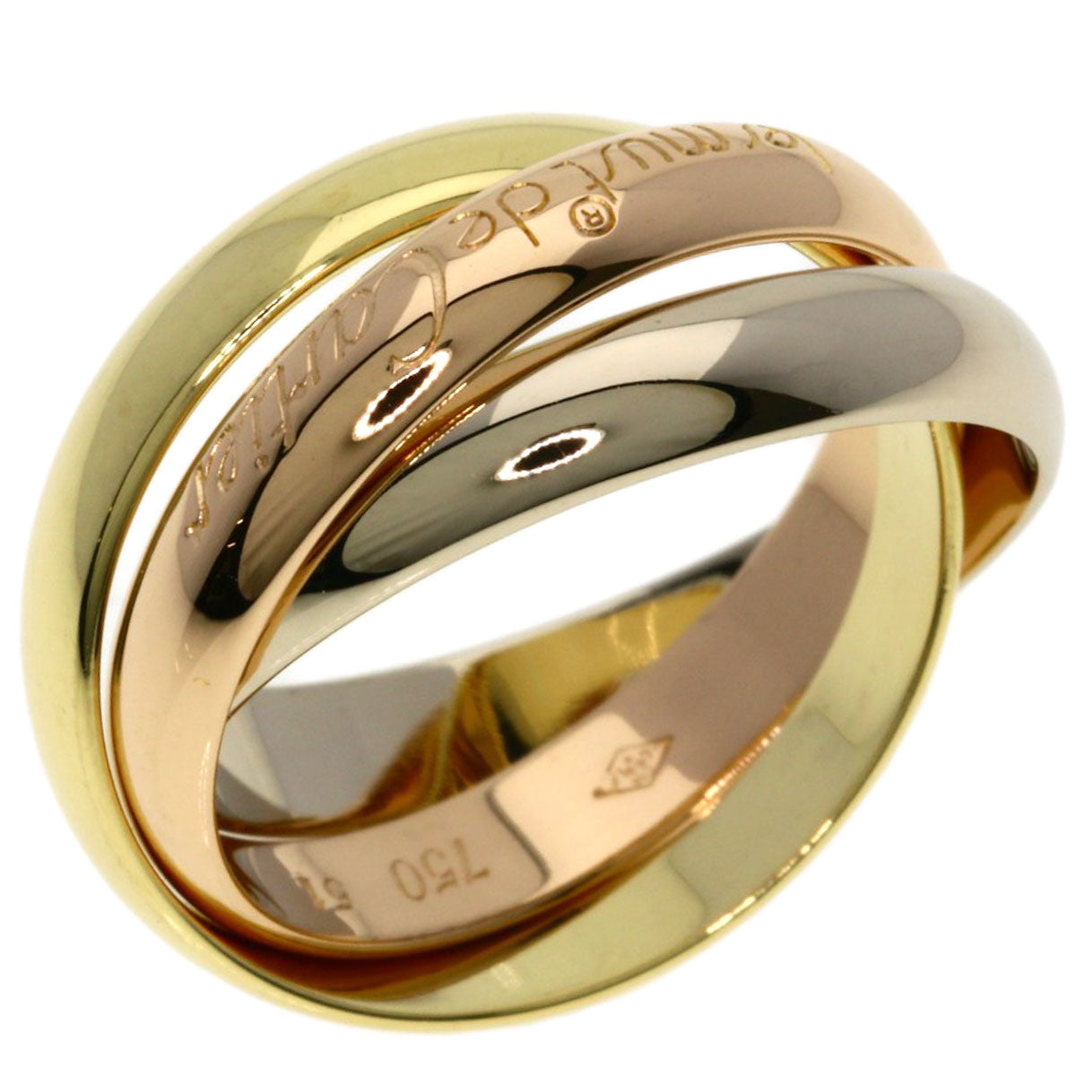 CARTIER Trinity #51 Ring K18 Yellow Gold K18 White GoldLadies [Used]