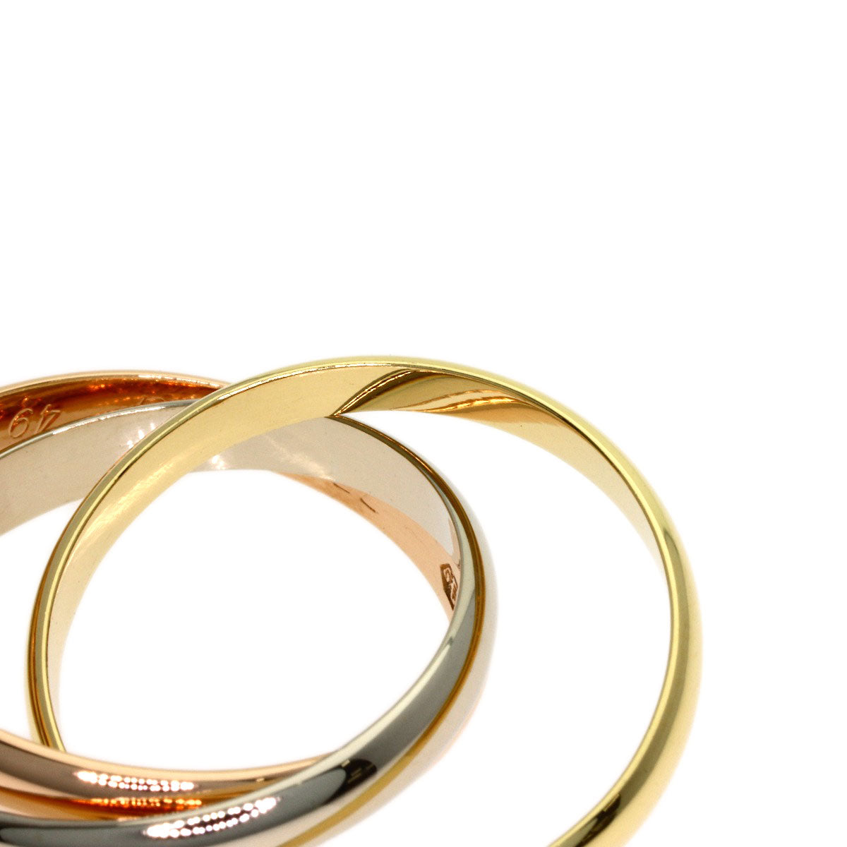 CARTIER Trinity XS #49 Ring K18 Yellow Gold 18K Pink GoldLadies [Used]