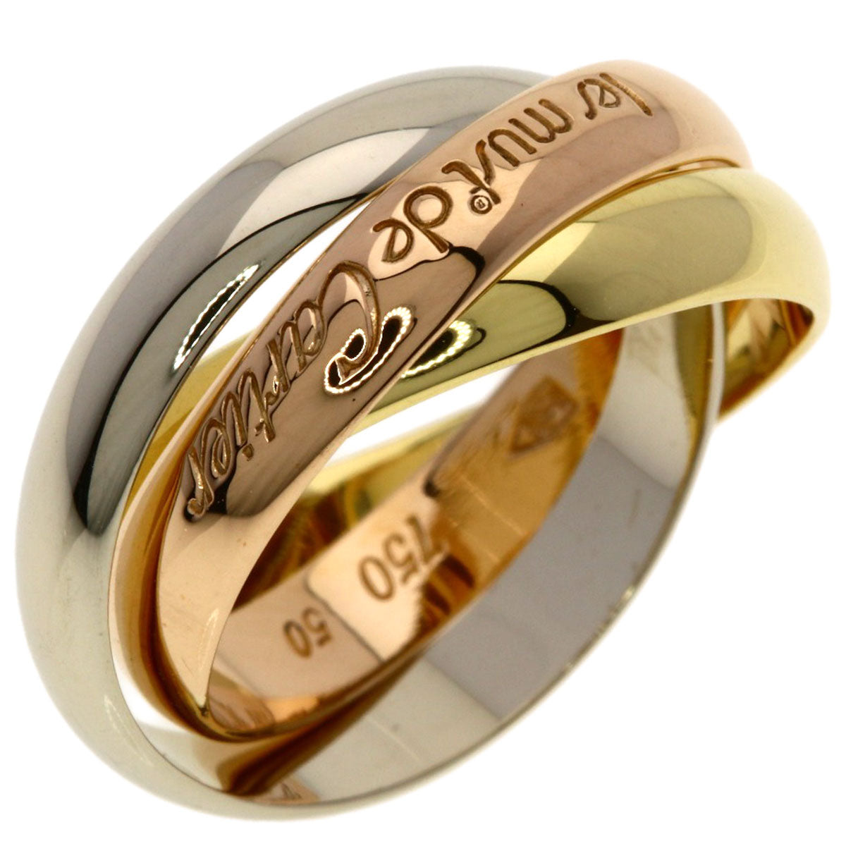 CARTIER Trinity #50 Ring K18 Yellow Gold K18 White GoldLadies [Used]
