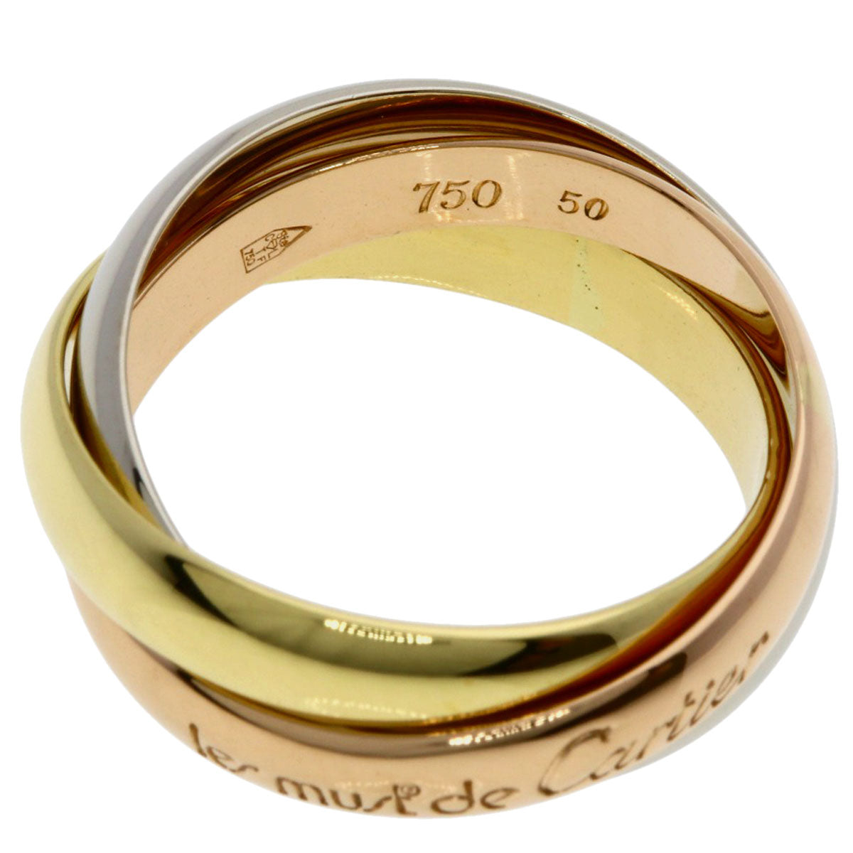 CARTIER Trinity #50 Ring K18 Yellow Gold K18 White GoldLadies [Used]
