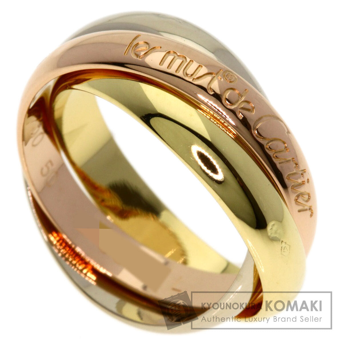 CARTIER Trinity #50 Ring K18 Yellow Gold 18K Pink GoldLadies [Used]