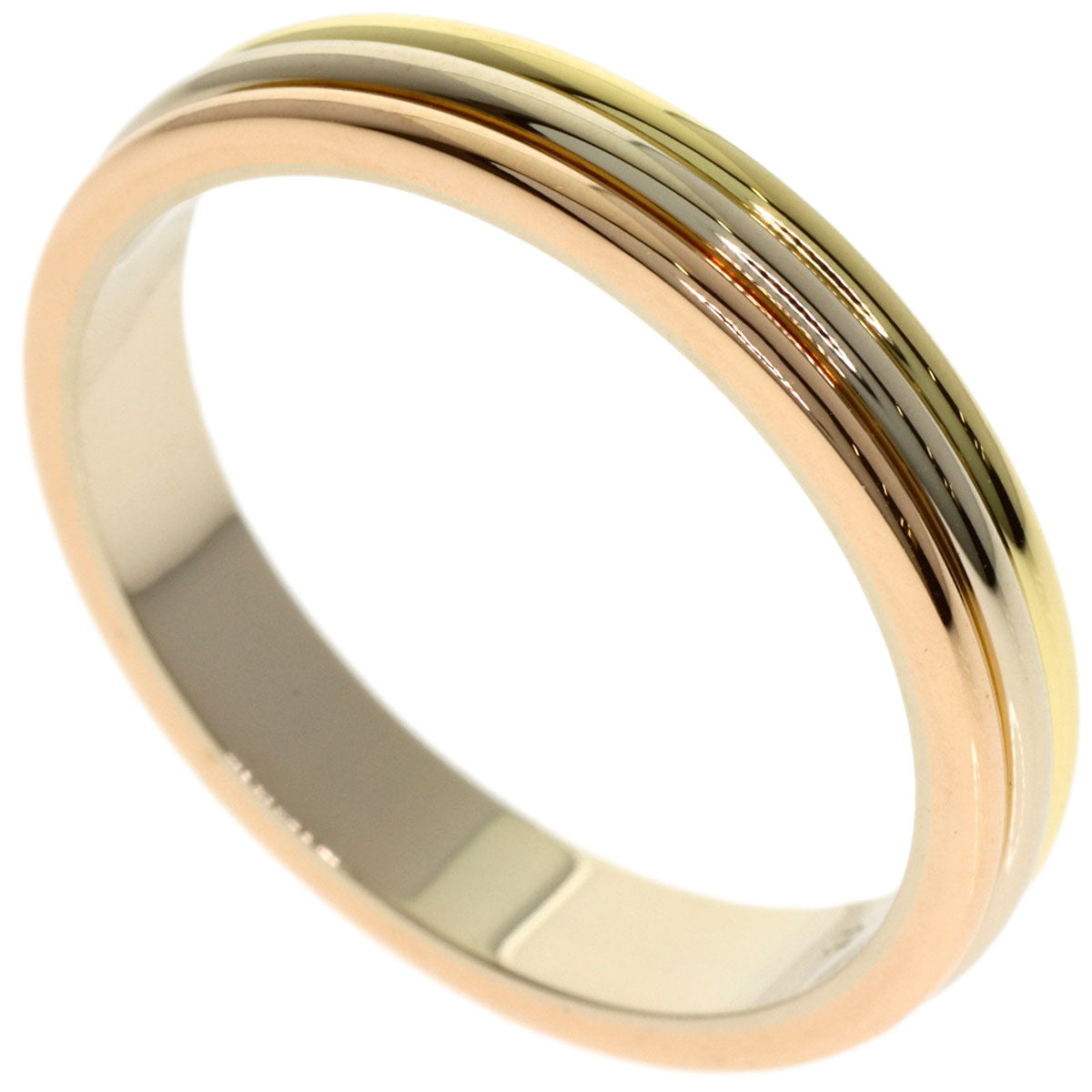 CARTIER 3 Colors #62 Ring K18 Yellow Gold 18K Pink GoldLadies [Used]