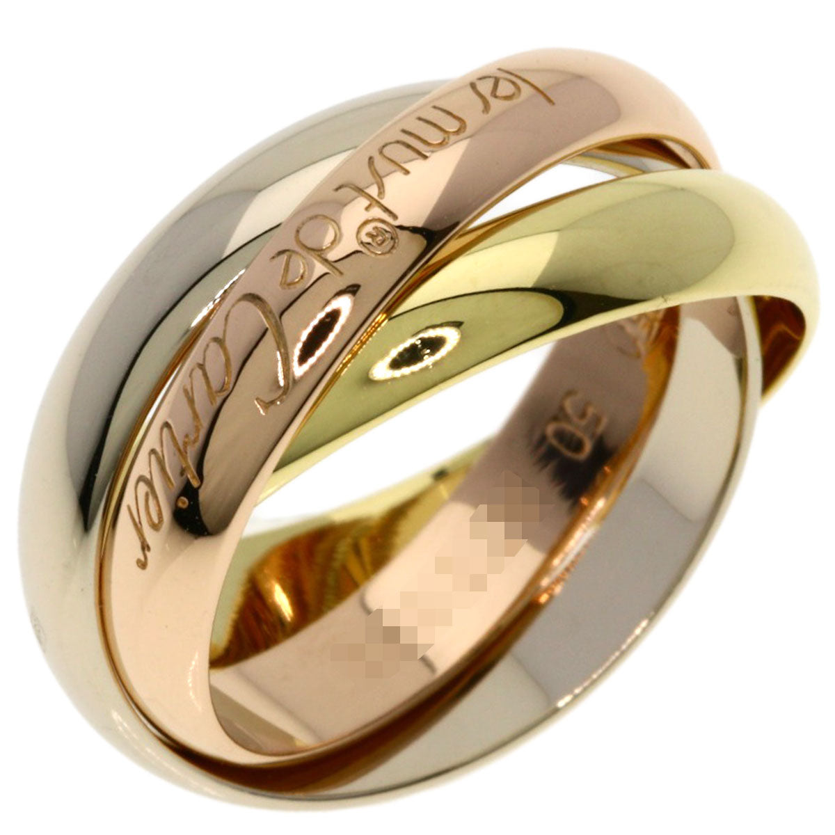 CARTIER Trinity #50 Ring K18 Yellow Gold K18 White GoldLadies [Used]