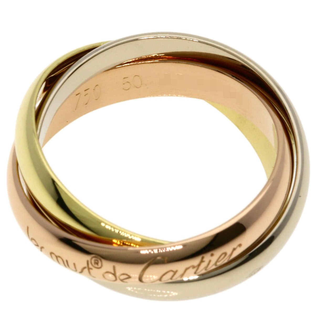 CARTIER Trinity #50 Ring K18 Yellow Gold K18 White GoldLadies [Used]