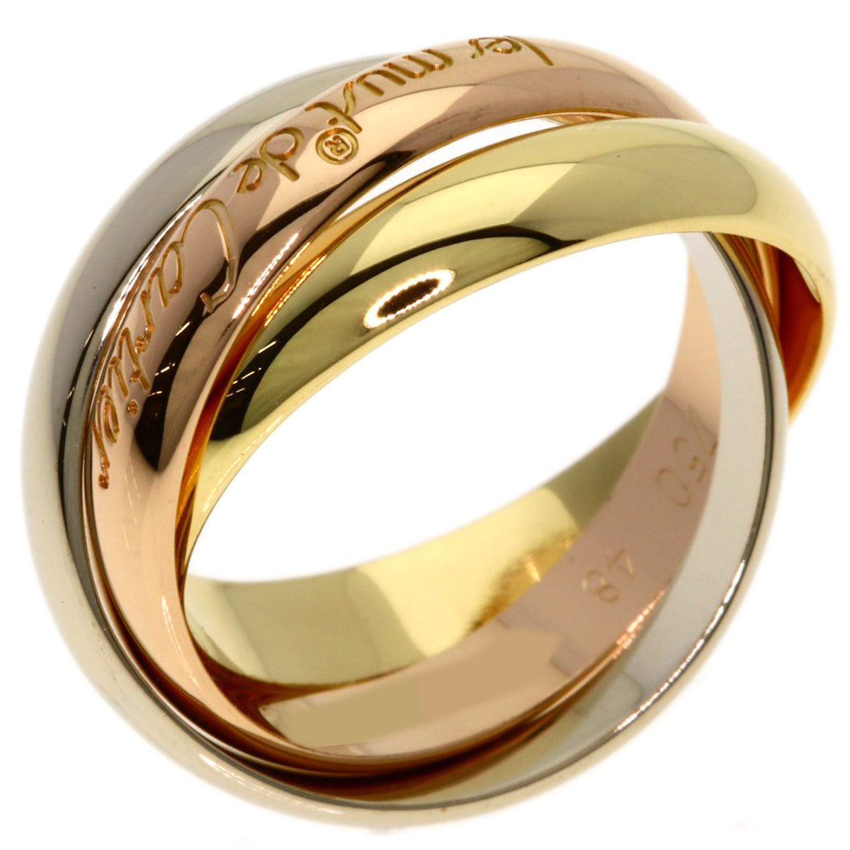 CARTIER Trinity #48 Ring K18 Yellow Gold 18K Pink GoldLadies [Used]