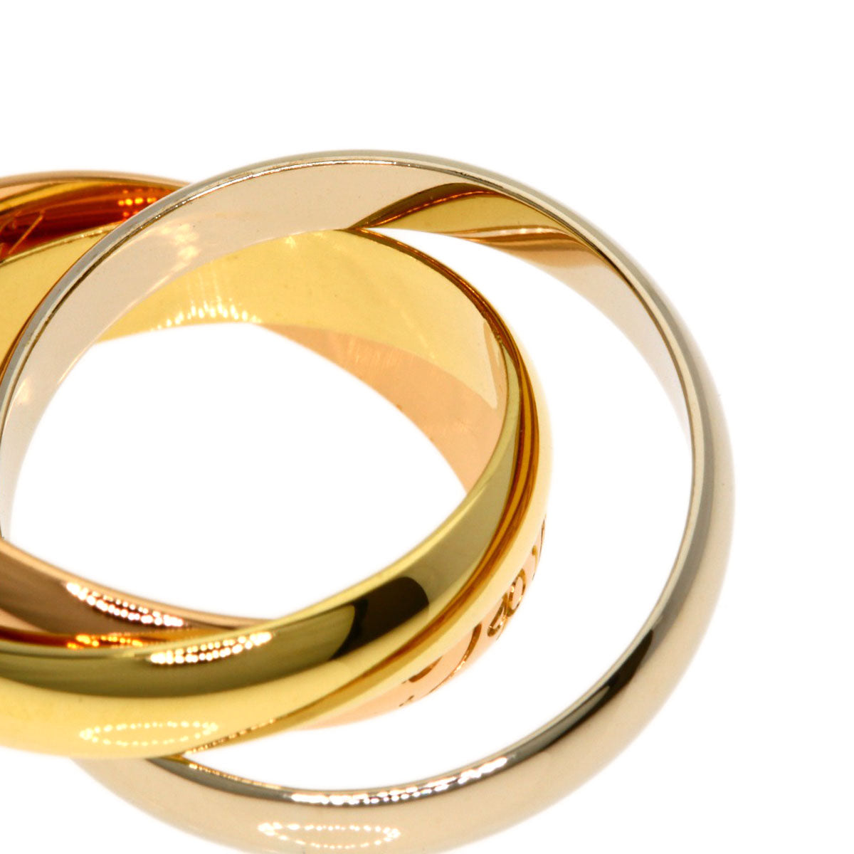 CARTIER Trinity #48 Ring K18 Yellow Gold 18K Pink GoldLadies [Used]