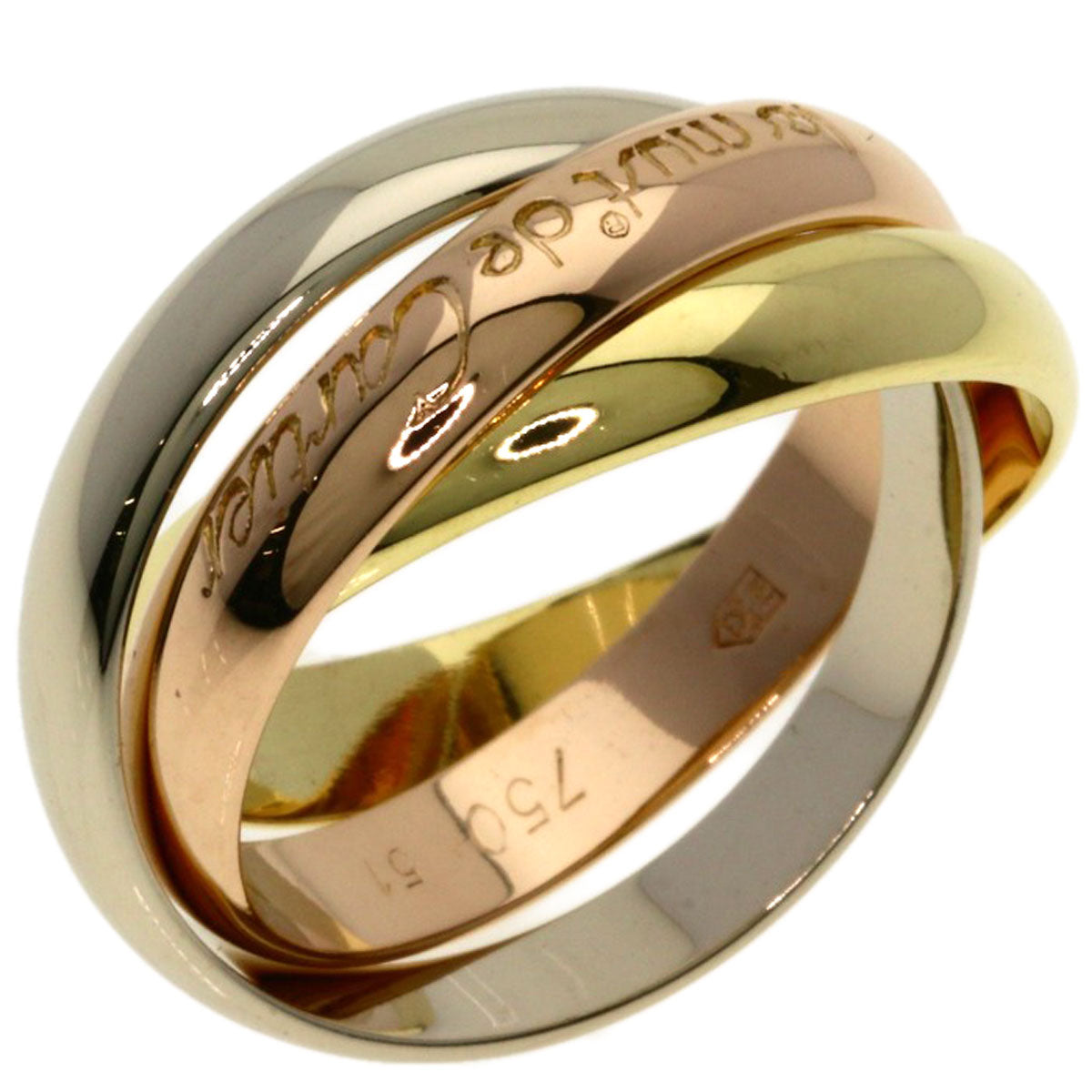 CARTIER Trinity #51 Ring K18 Yellow Gold K18 White GoldLadies [Used]