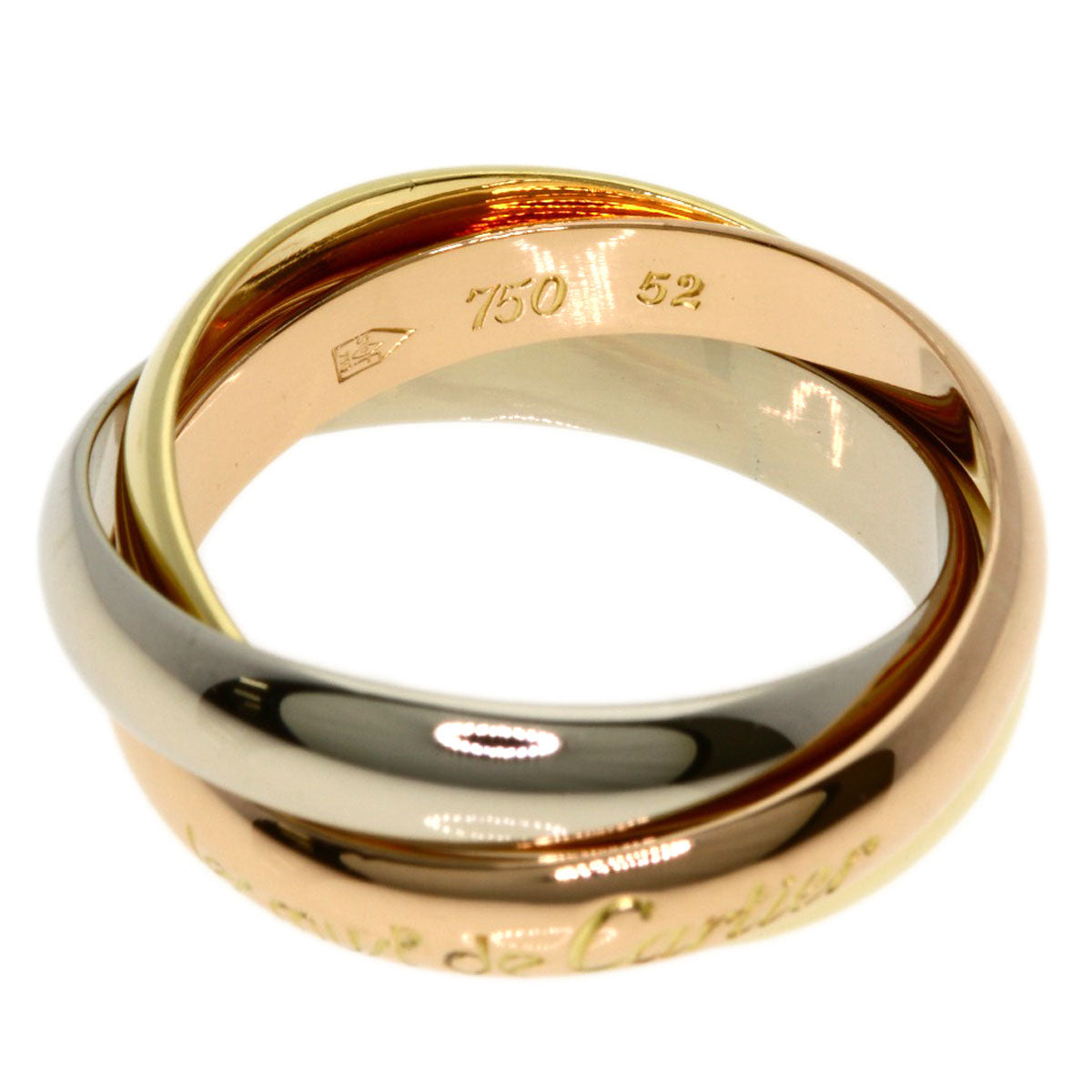 CARTIER Trinity #52 Ring K18 Yellow Gold 18K Pink GoldLadies [Used]