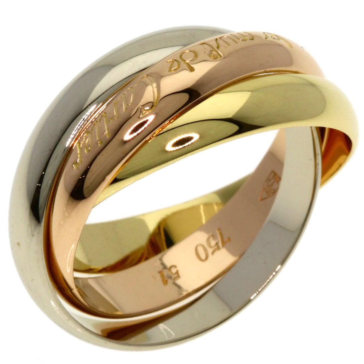 CARTIER Trinity #51 Ring K18 Yellow Gold K18 White GoldLadies [Used]