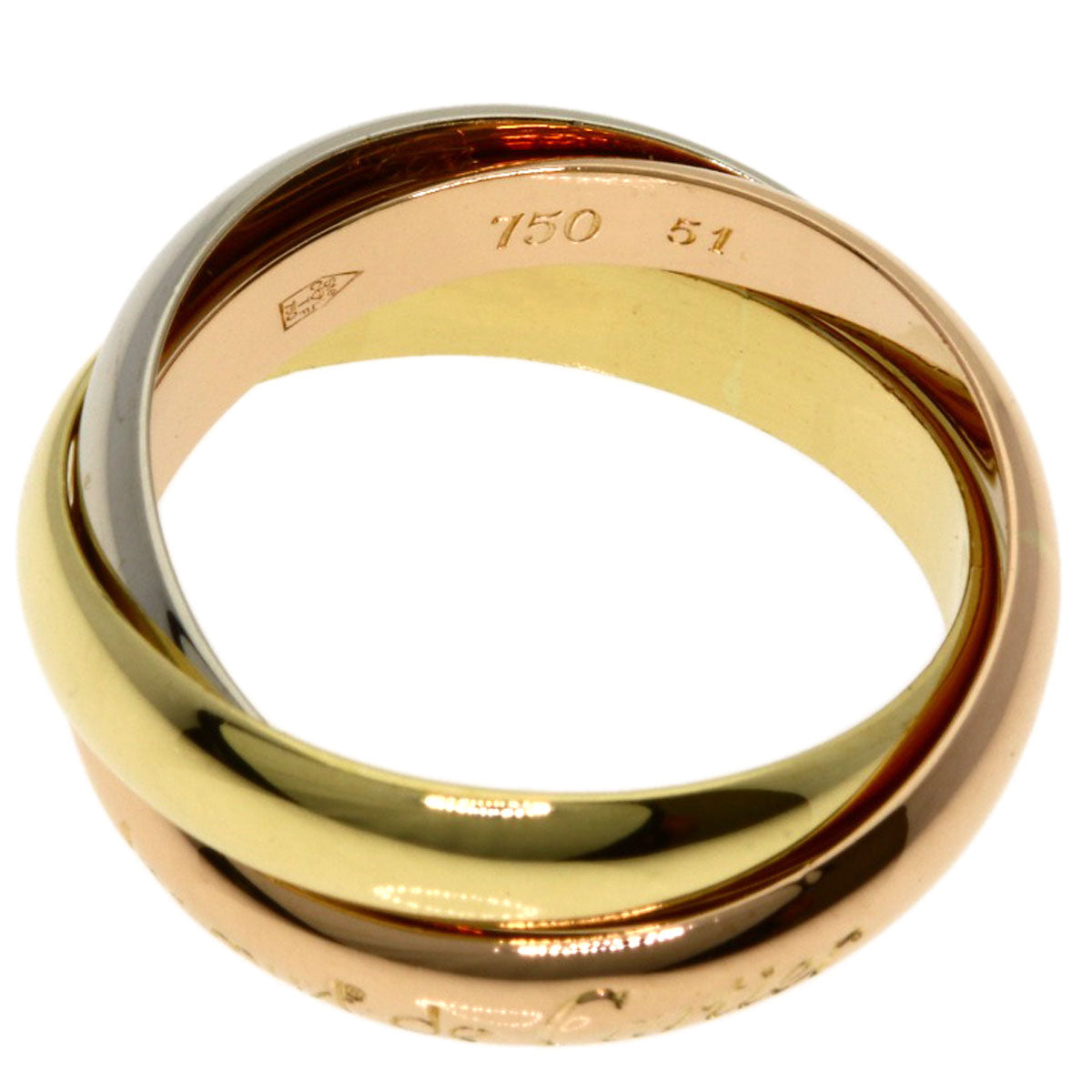 CARTIER Trinity #51 Ring K18 Yellow Gold K18 White GoldLadies [Used]