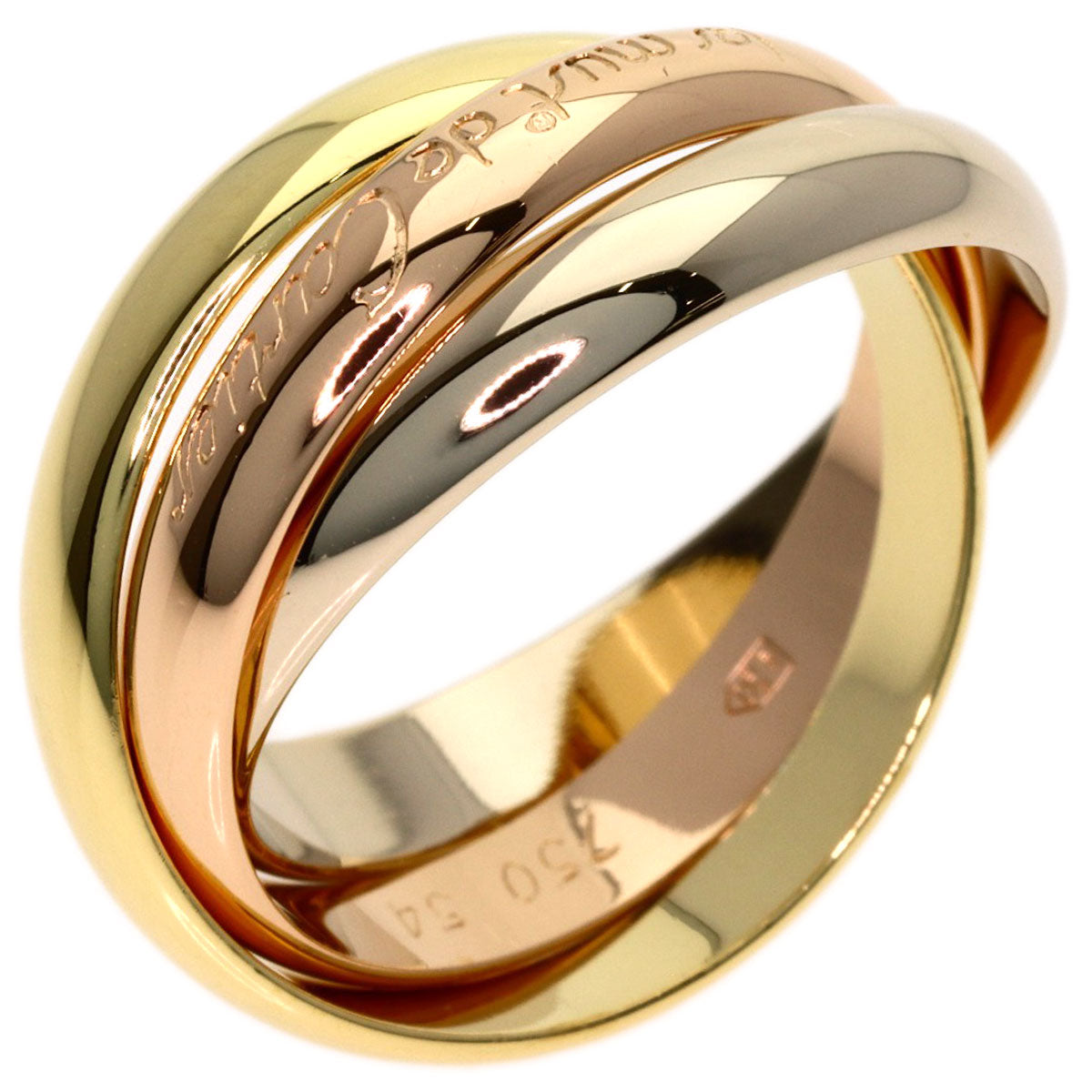 CARTIER Trinity #54 Ring K18 Yellow Gold 18K Pink GoldLadies [Used]