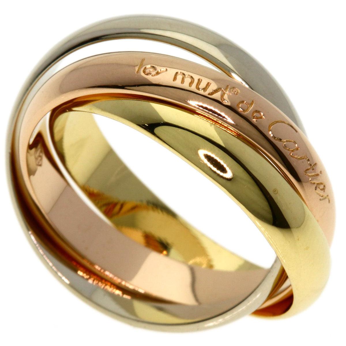 CARTIER Trinity #53 Ring K18 Yellow Gold 18K Pink GoldLadies [Used]